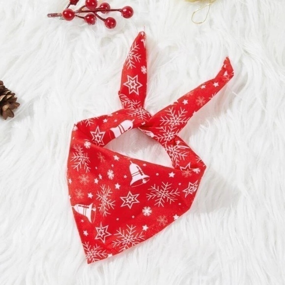 Christmas Snowflake Pet Bandana - Picture 2 of 4